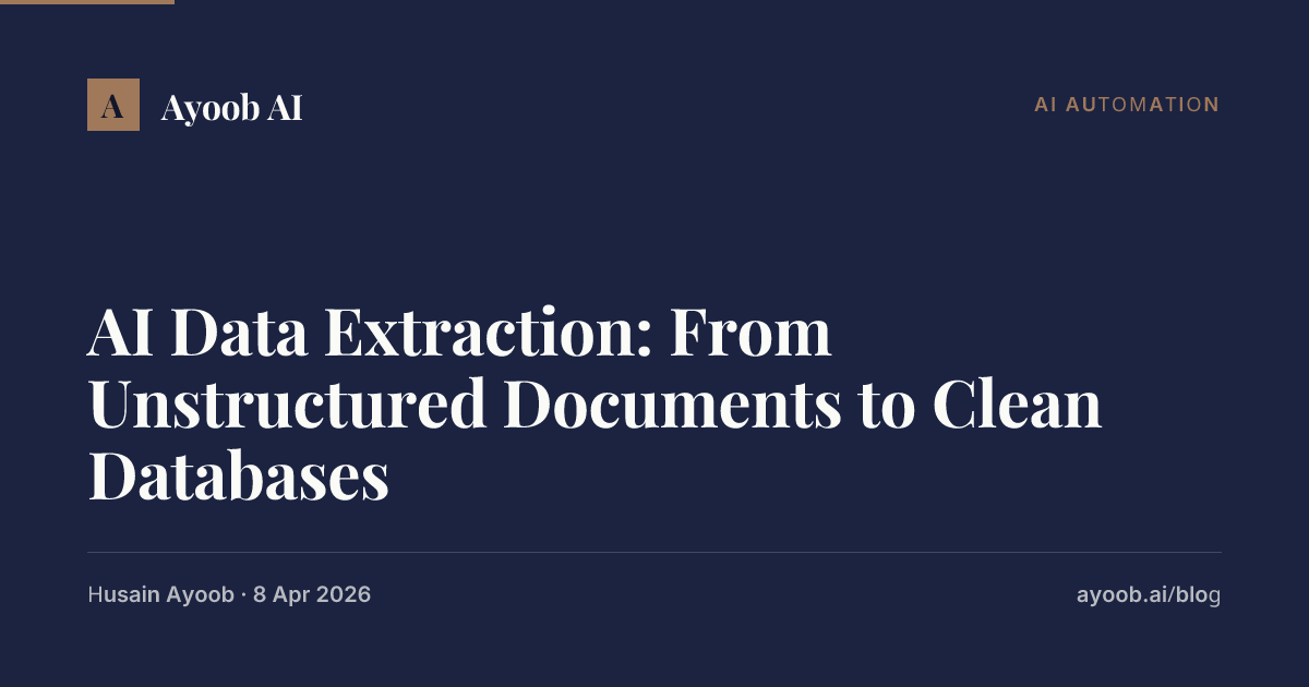 AI Data Extraction: From Unstructured Documents to Clean Databases ...
