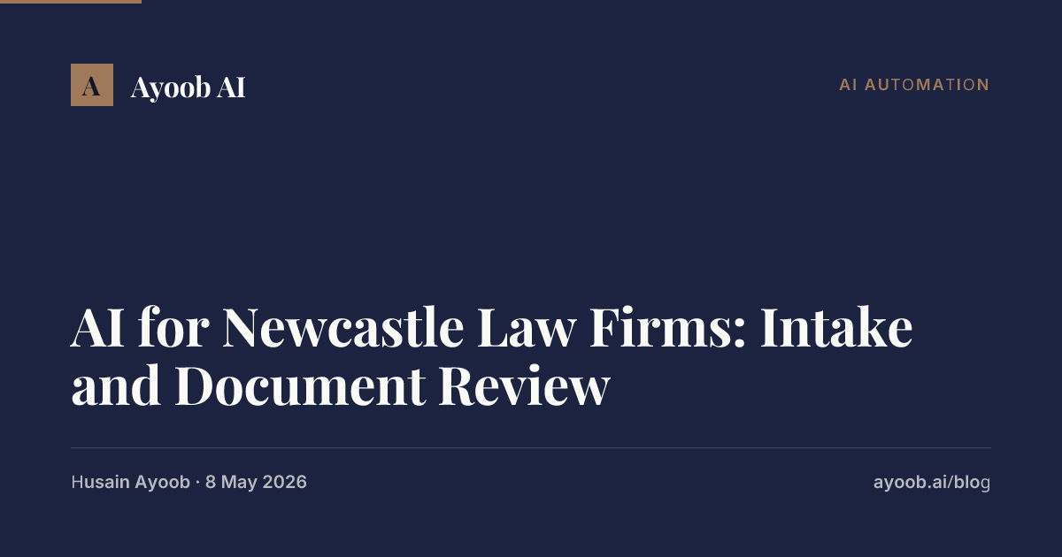 AI for Newcastle Law Firms: Intake and Document Review | Ayoob AI