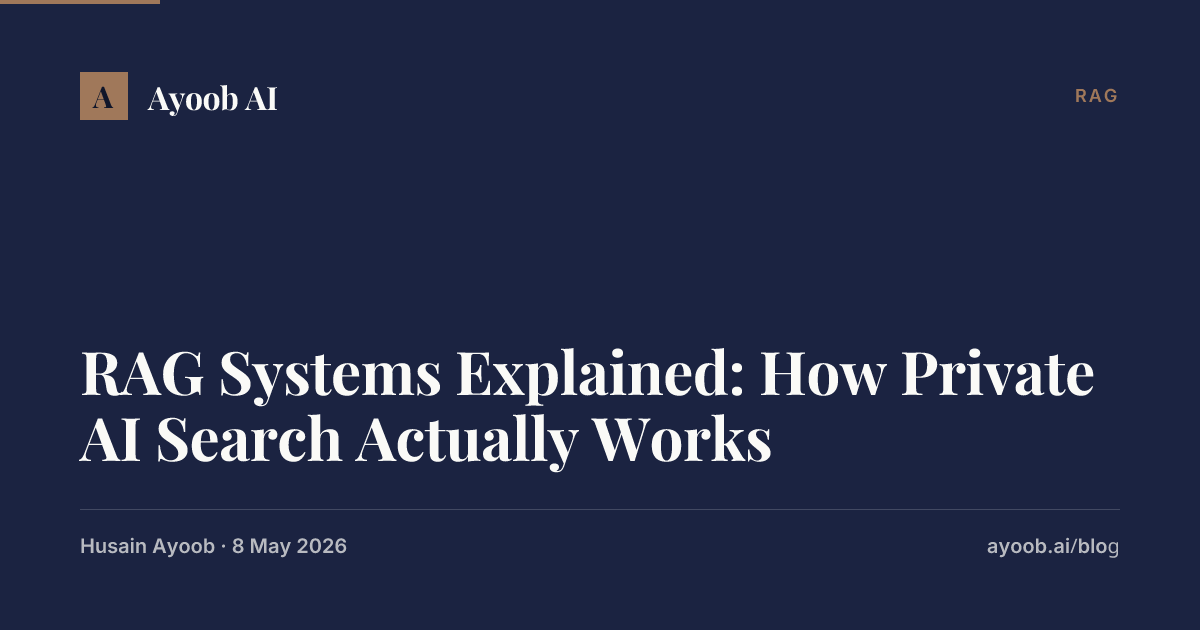 RAG Systems Explained: How Private AI Search Actually Works | Ayoob AI